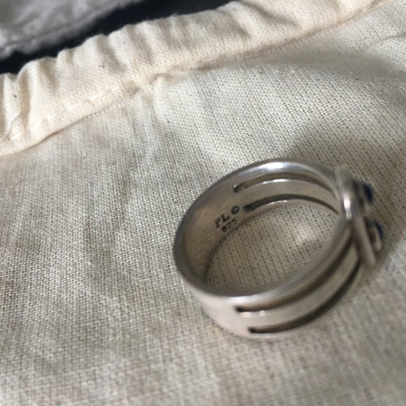 Pamela Love  sterling silver with lapis inlay - Picture 6 of 7